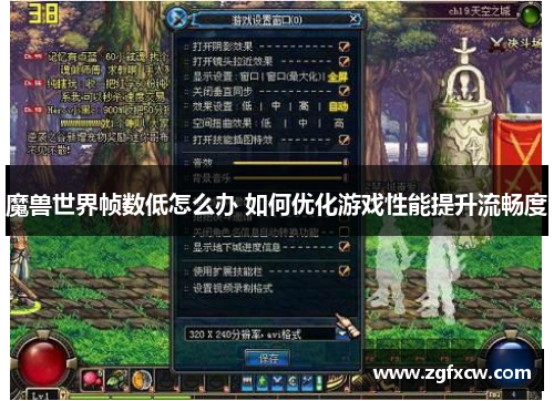 魔兽世界帧数低怎么办 如何优化游戏性能提升流畅度